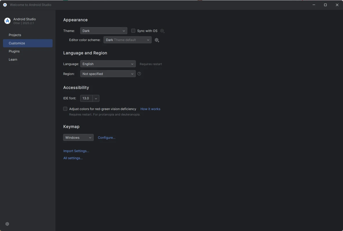 Android Studio interface capture on android-studio.net #3
